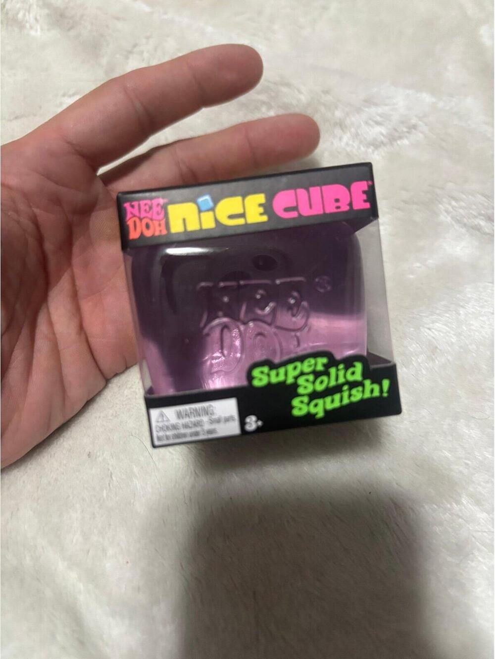 Needoh Nice Cube Squishy Sensory Toy New Sealed Purple